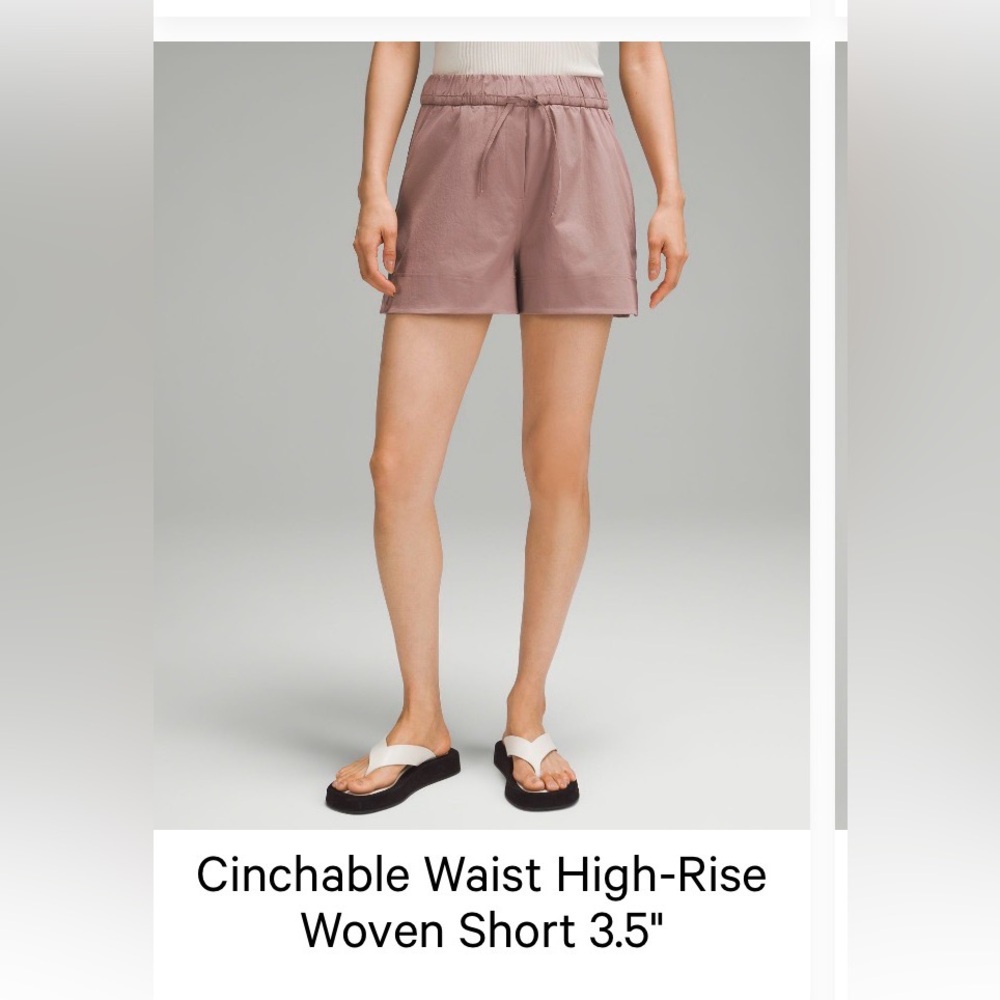 lululemon athletica High-Rise Woven Shorts - Mauve